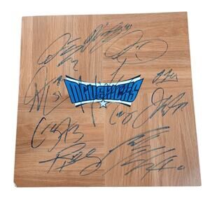 Dallas Mavericks Team Hand Signed NBA Floorboard